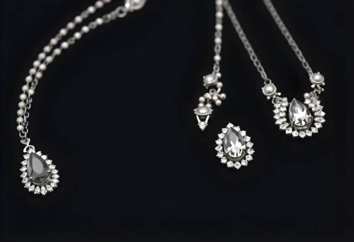 Timeless Elegance Jewelry on Dark Grey Background